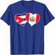 Cuban Peruvian Flag Love Peru Cuba Heart T-Shirt - T-Shirt | Royal