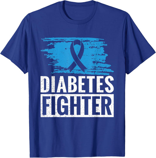 Funny Retro Diabetes Warrior T-Shirt - T-Shirt | Royal