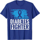 Funny Retro Diabetes Warrior T-Shirt - T-Shirt | Royal