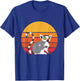 Lemur Sunset Funny Lemur Lover Retro Madagascar Animal T-Shirt - T-Shirt | Royal