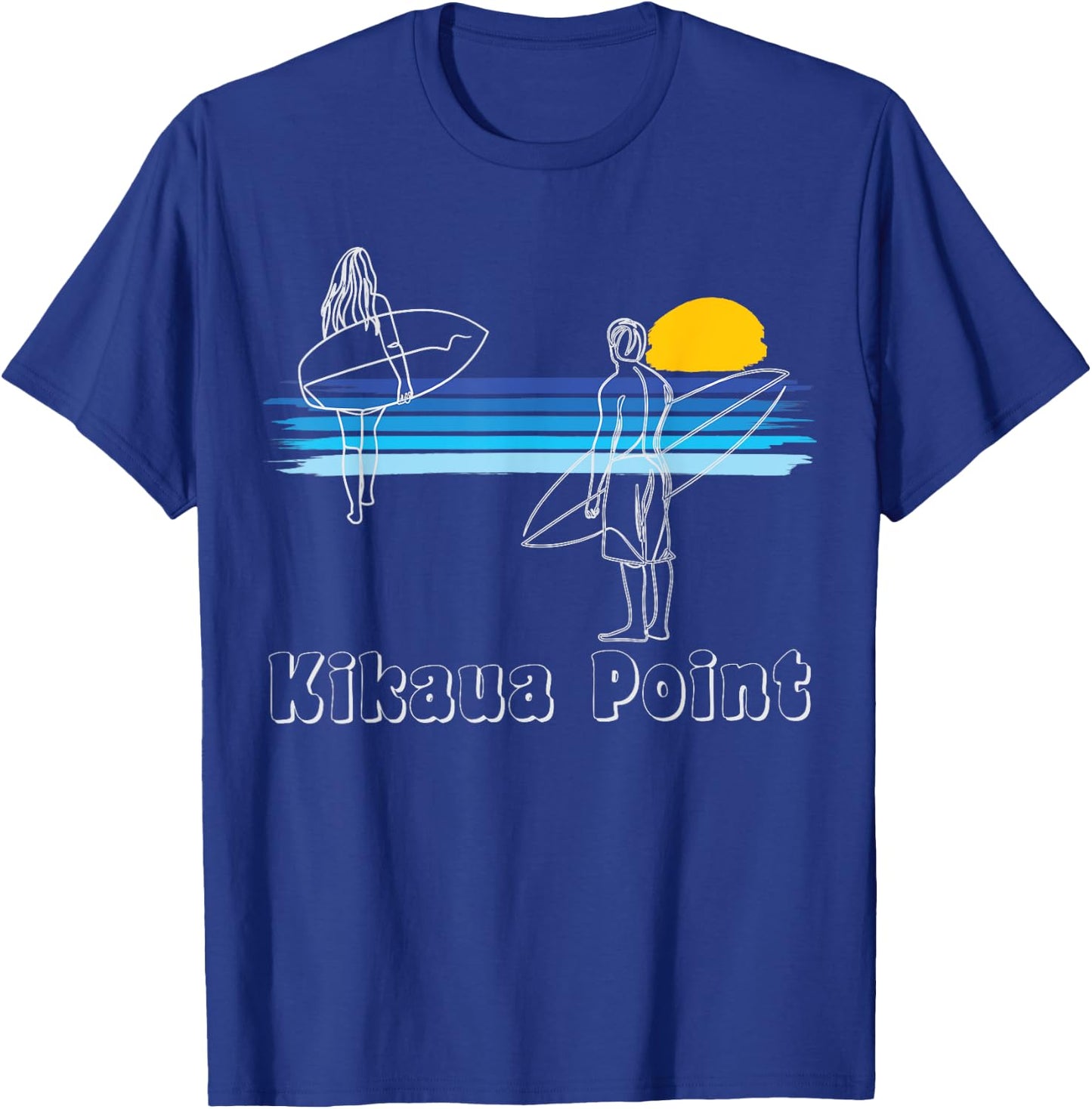 Kikaua Point Surfing Beach Surf Guy Girl T-Shirt - T-Shirt | Royal