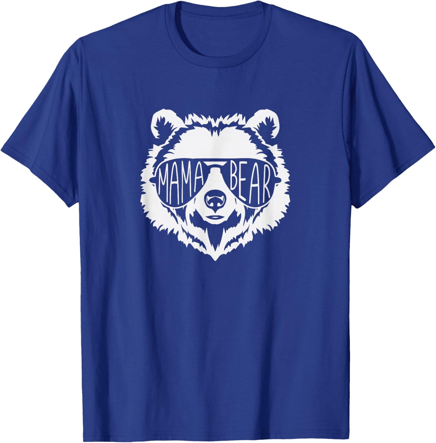 Mama Bear Bear Face with Sunglasses T-Shirt - T-Shirt | Royal