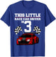 Funny 3rd Birthday Gift Boys 3 Years Old Race Car Drivers T-Shirt - T-Shirt | Royal
