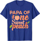 Papa First Birthday One Sweet Peach Bday Family Matching T-Shirt - T-Shirt | Royal