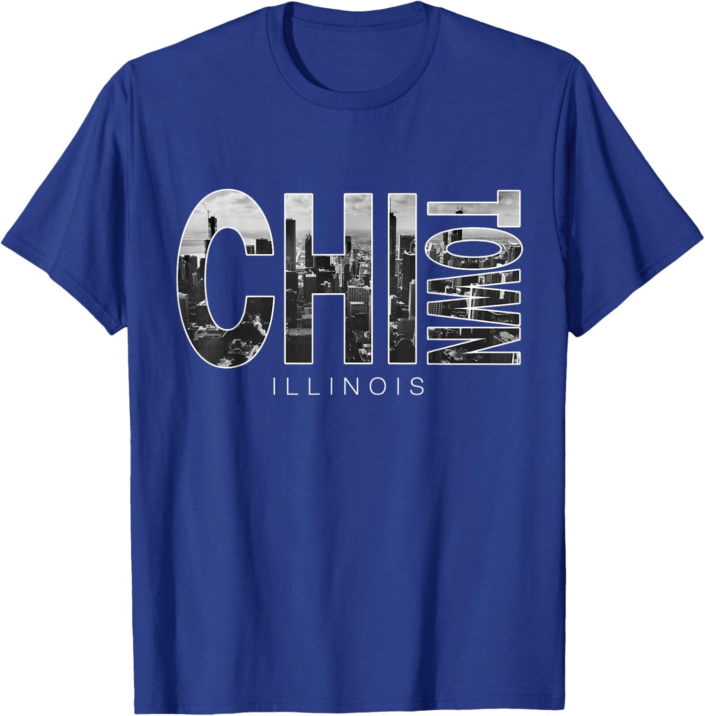 Illinois Chicago Skyline Chi Town T-Shirt - T-Shirt | Royal