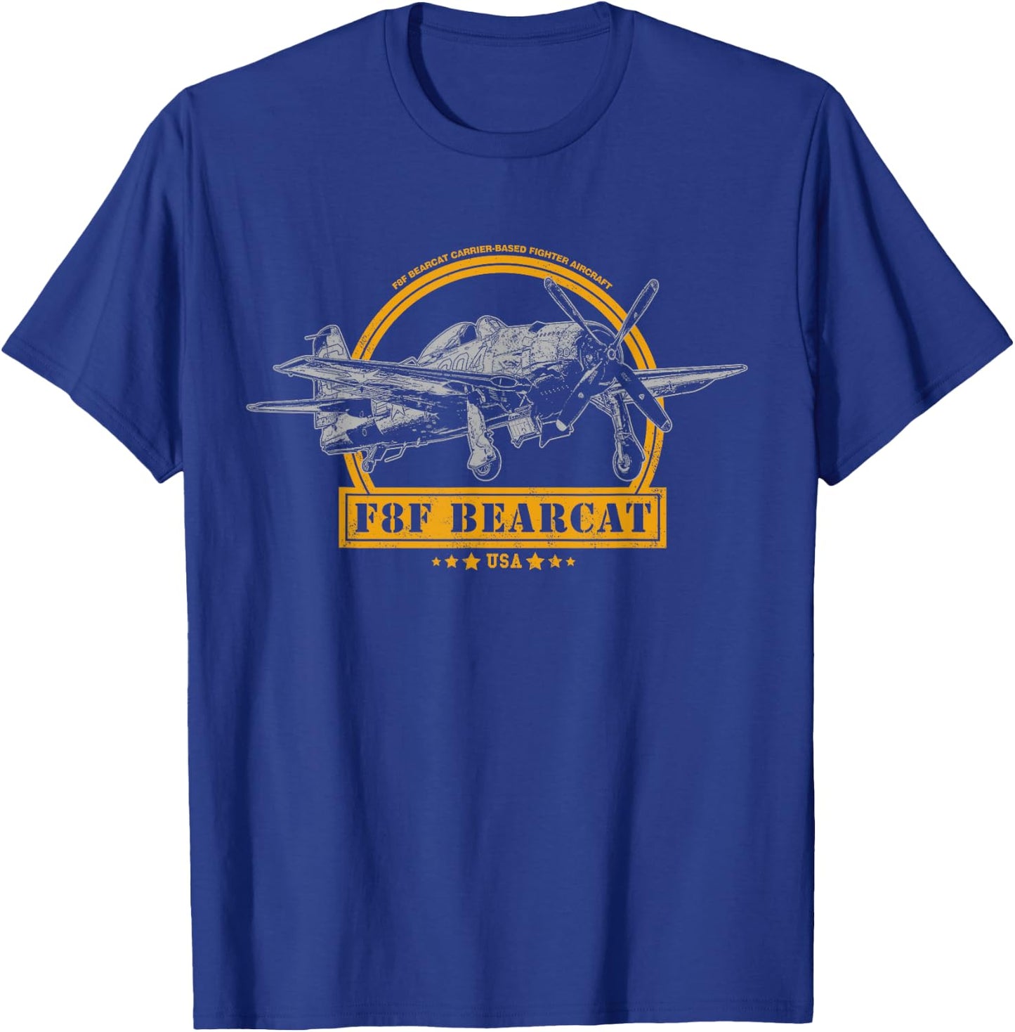 F8F Bearcat Fighter Aircraft T-Shirt - T-Shirt | Royal