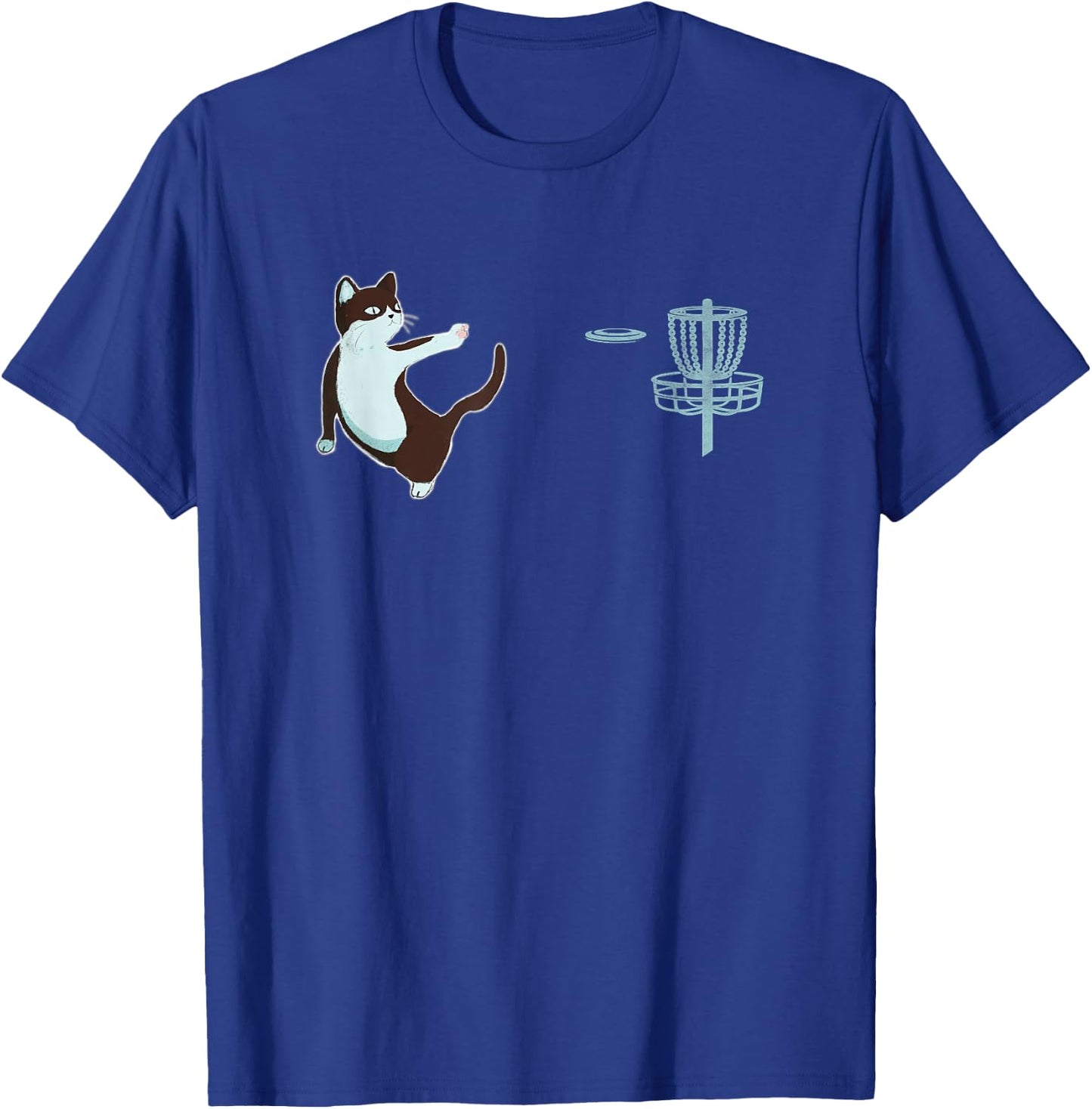 Disc Golf Cat Women Kids T-Shirt - T-Shirt | Royal