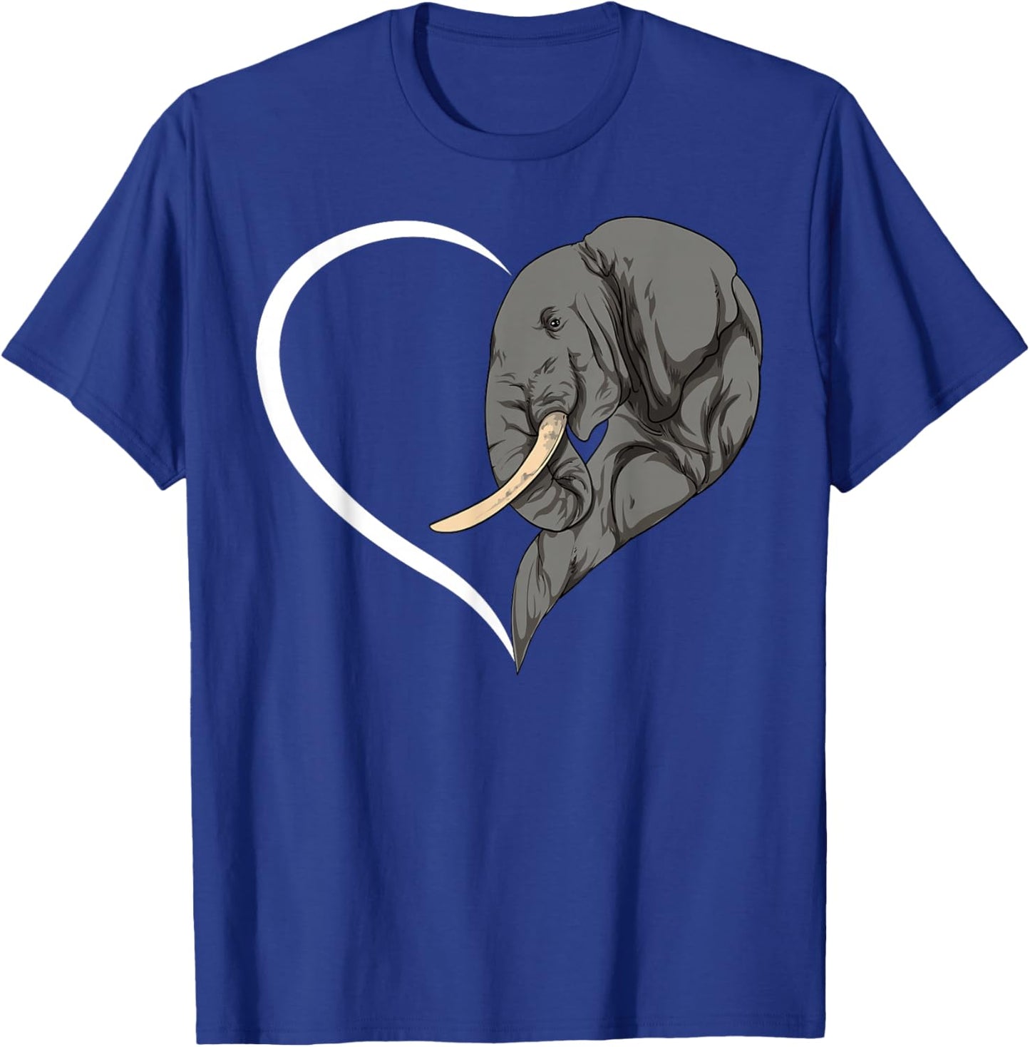 Elephant Shirts Girls Kids Heart Cute Elephant T-Shirt - T-Shirt | Royal