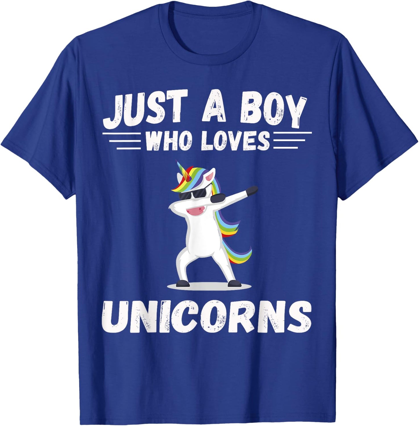 Cute Just a Boy who loves Unicorns Unicorn Gift T-Shirt - T-Shirt | Royal