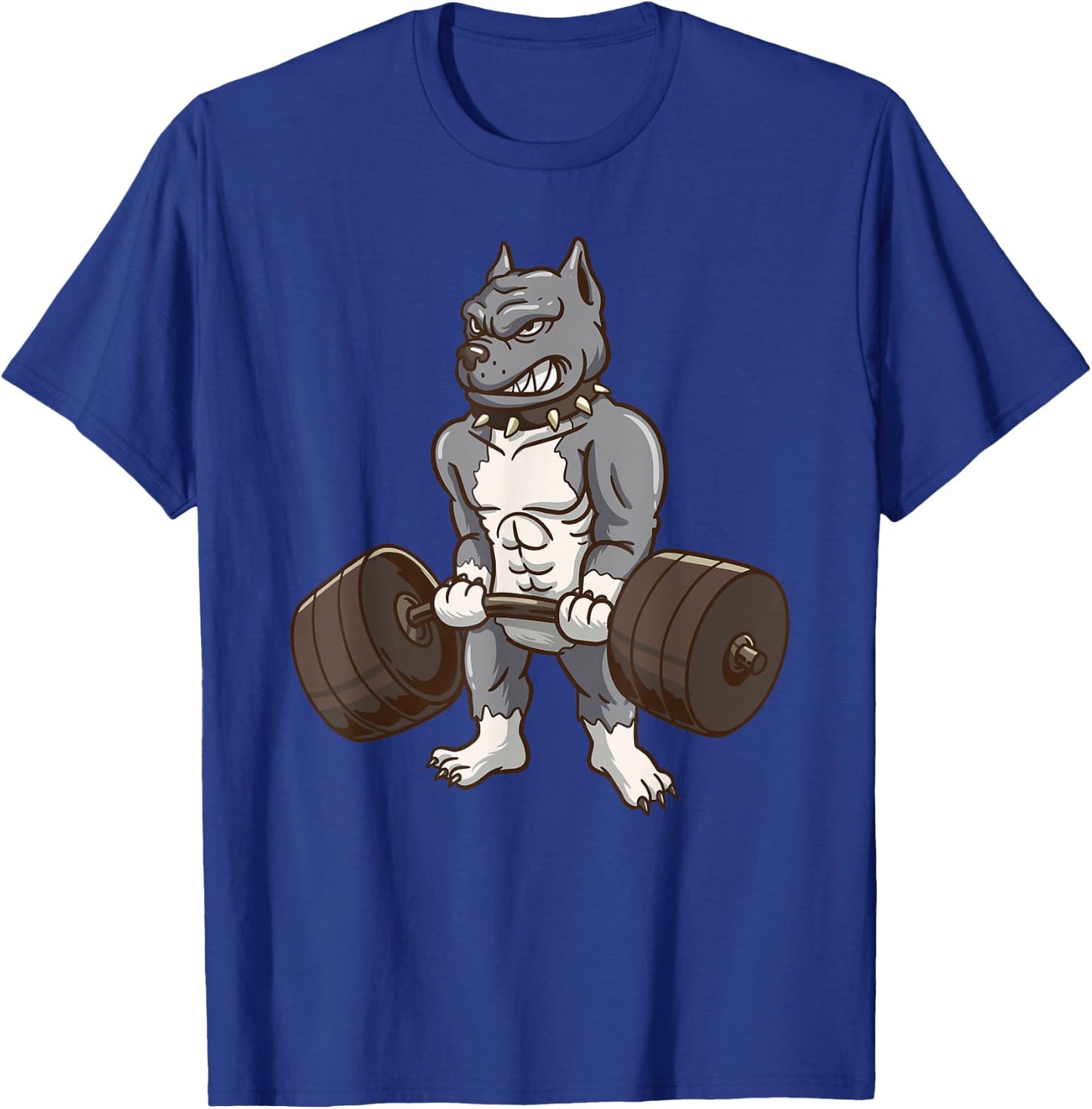 Pitbull Powerlifting Weight Lifting Dog Lovers Gift T-Shirt - T-Shirt | Royal