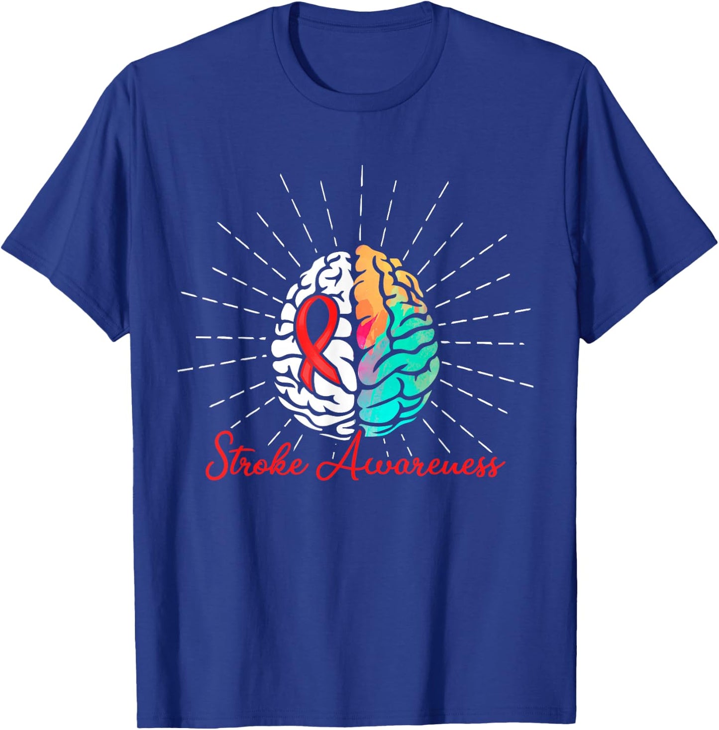 Stroke Awareness Survivor Treatment Strong Warrior T-Shirt - T-Shirt | Royal