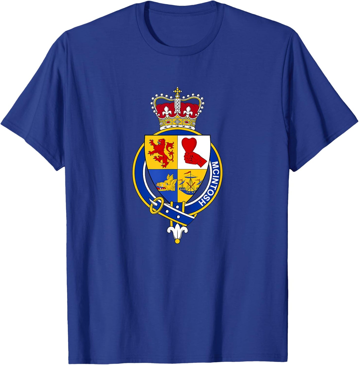 McIntosh Coat of Arms - Family Crest T-Shirt - T-Shirt | Royal