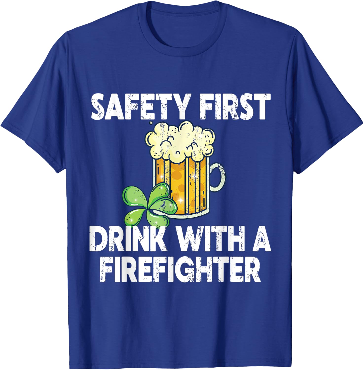 St. Patricks Day Firefighter T-Shirt - T-Shirt | Royal