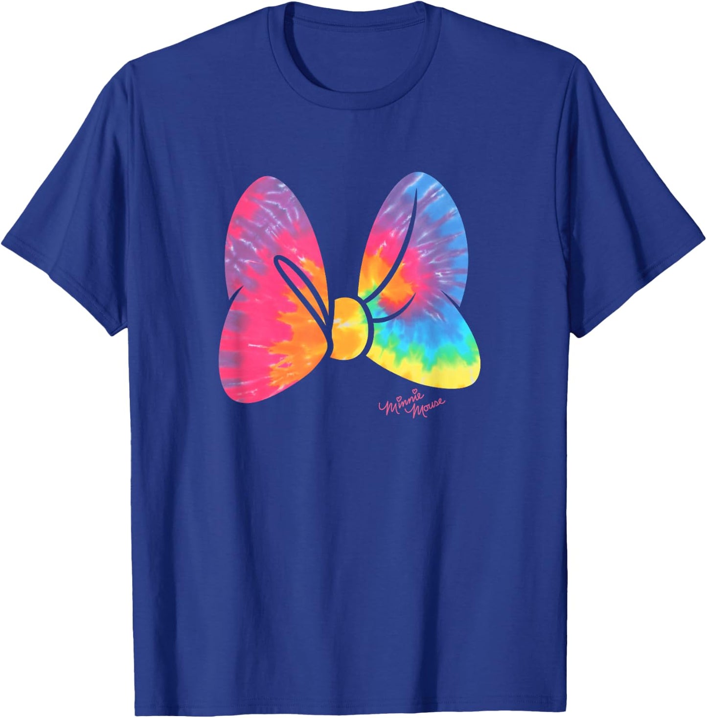 Disney Minnie Mouse Large Tie Dye Bow T-Shirt - T-Shirt | Royal
