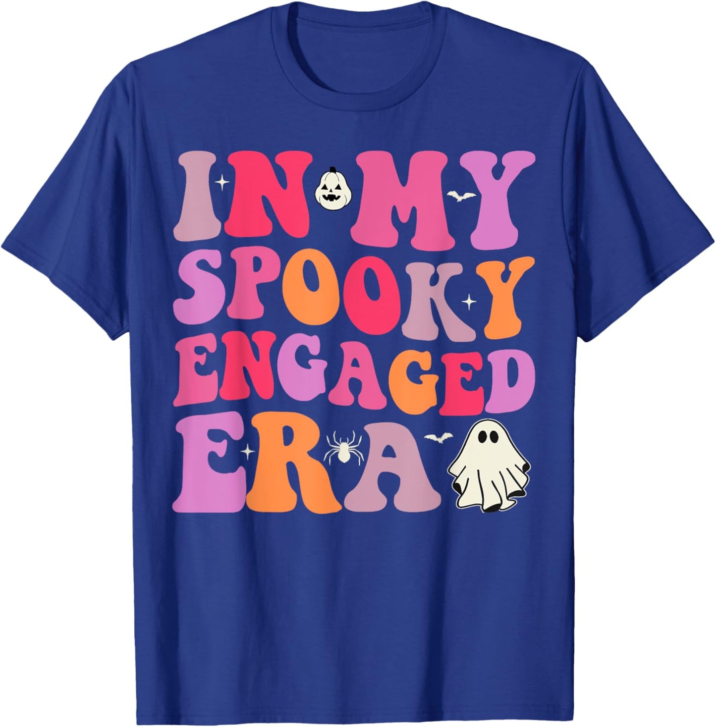 In My Spooky Engaged Era Halloween Bride Girl Bachelorette T-Shirt - T-Shirt | Royal