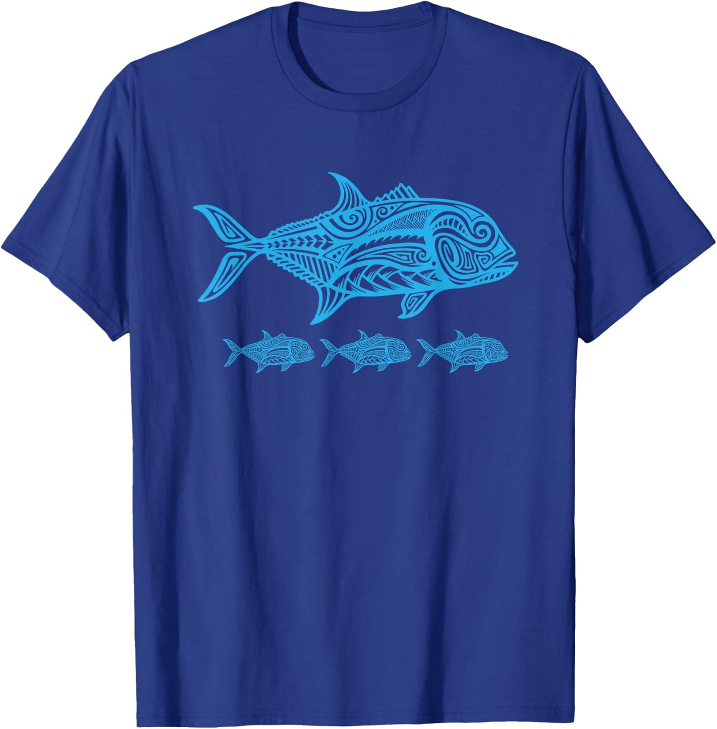 Ulua Fishing Native Hawaiian - Hawaiian Tribal T-Shirt - T-Shirt | Royal