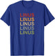 Retro Linus Personalised, Linus Name, Man Linus T-Shirt - T-Shirt | Royal
