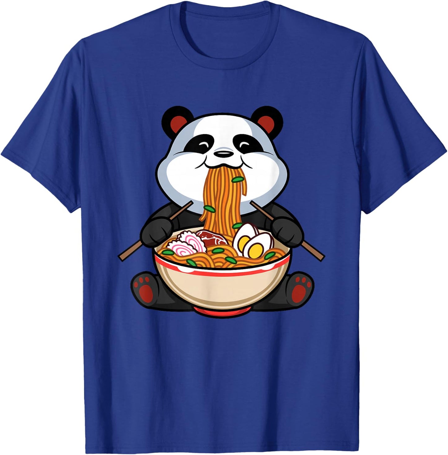Funny Cute Kawaii Panda Ramen Noodles Japanese Anime Gift T-Shirt - T-Shirt | Royal