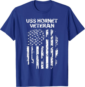 USS Hornet Veteran Military T-Shirt - T-Shirt | Royal