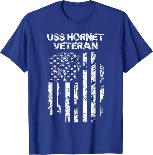 USS Hornet Veteran Military T-Shirt - T-Shirt | Royal