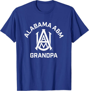 Alabama A&M University Bulldogs Arched Grandpa T-Shirt - T-Shirt | Royal