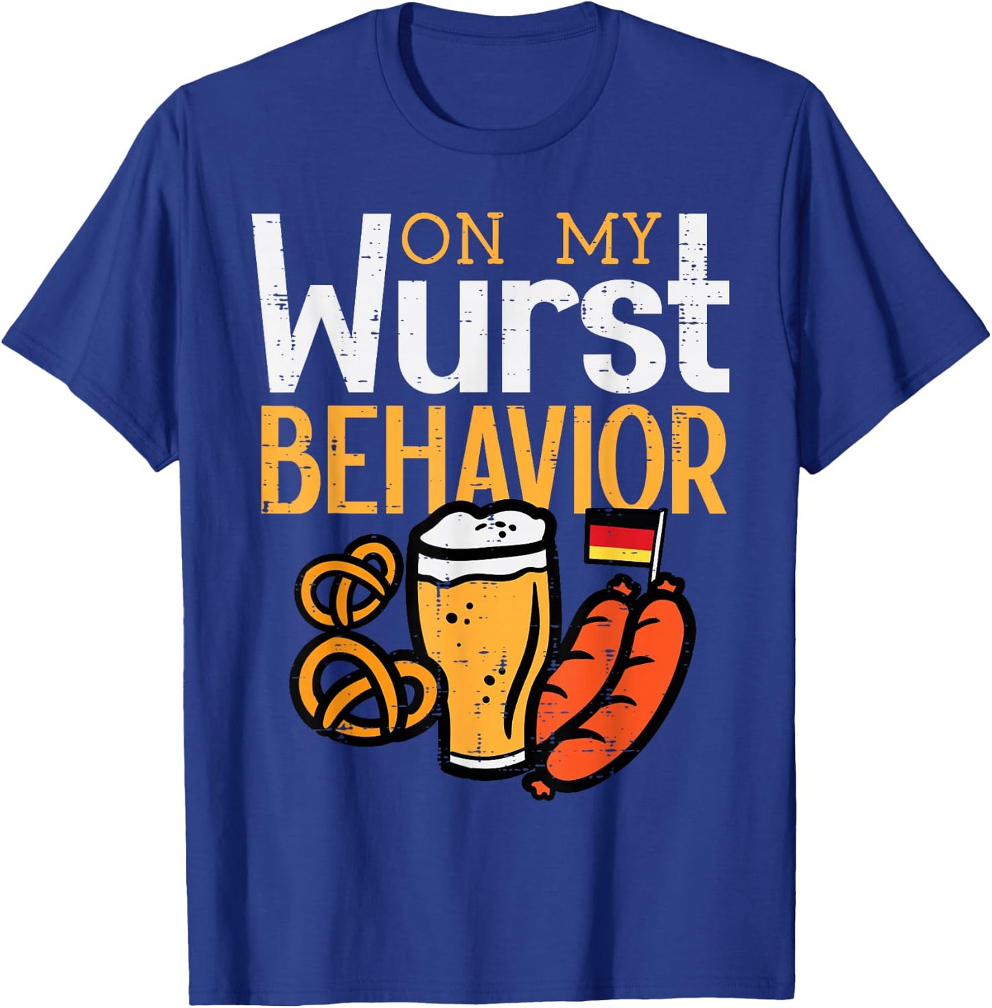 Oktoberfest Wurst Behavior Fun German Costume Men Women Kids T-Shirt - T-Shirt | Royal