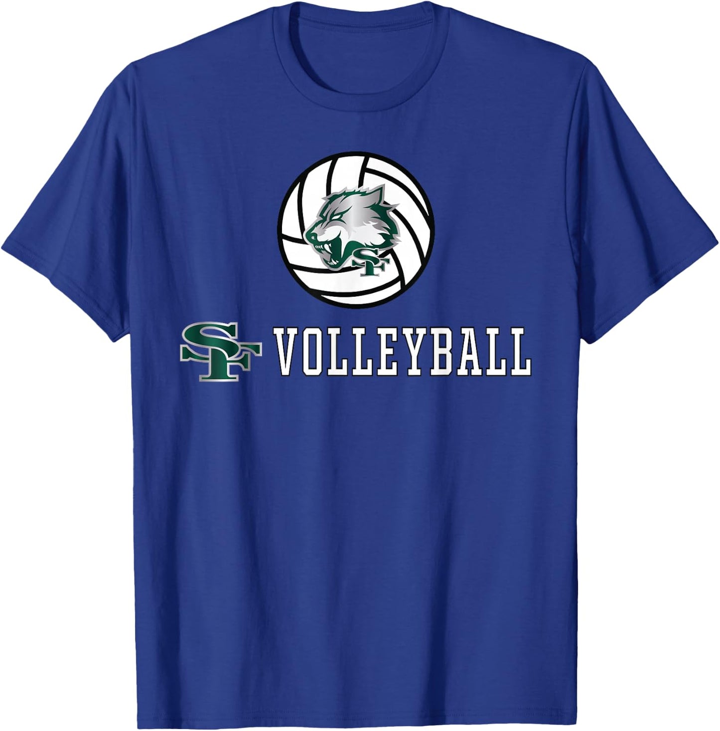 Santa Fe High School Wolves Volleyball T-Shirt - T-Shirt | Royal