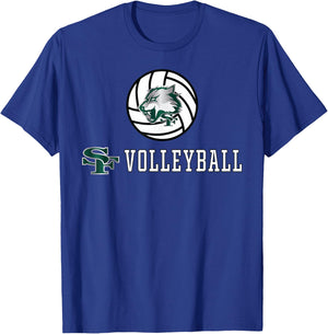Santa Fe High School Wolves Volleyball T-Shirt - T-Shirt | Royal