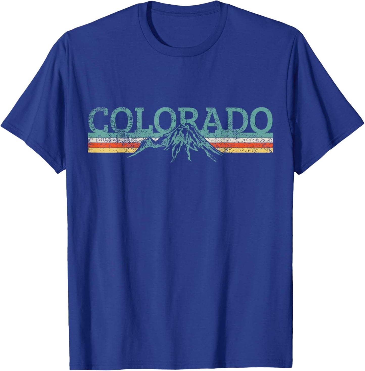 Colorado Retro Hiking Travel T-Shirt - T-Shirt | Royal