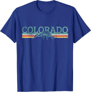 Colorado Retro Hiking Travel T-Shirt - T-Shirt | Royal