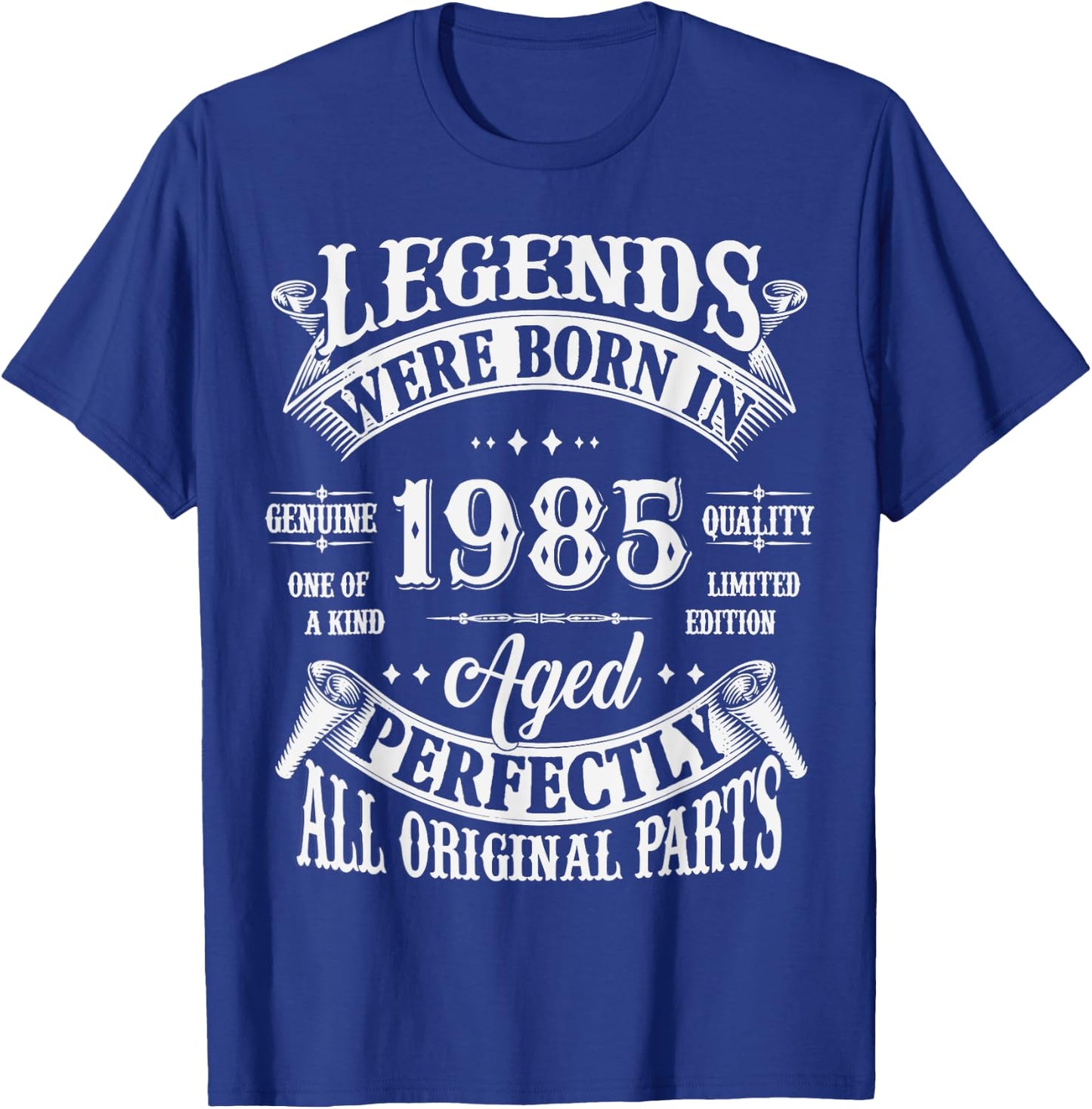 40th Birthday 40 Years Old Vintage Legends Born In 1985 T-Shirt - T-Shirt | Royal