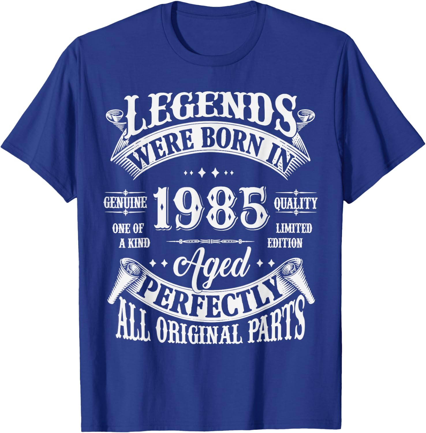 40th Birthday 40 Years Old Vintage Legends Born In 1985 T-Shirt - T-Shirt | Royal