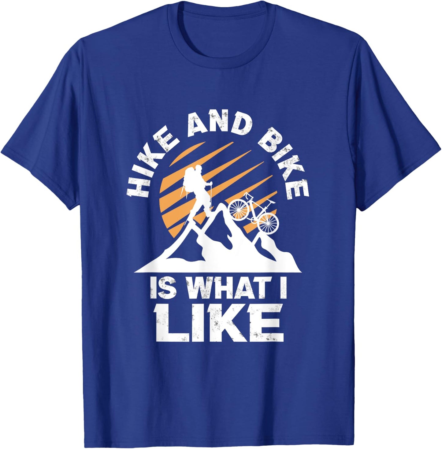Hiking Mountains Bicycle Mountain Bike Biker Pedals Gift T-Shirt - T-Shirt | Royal
