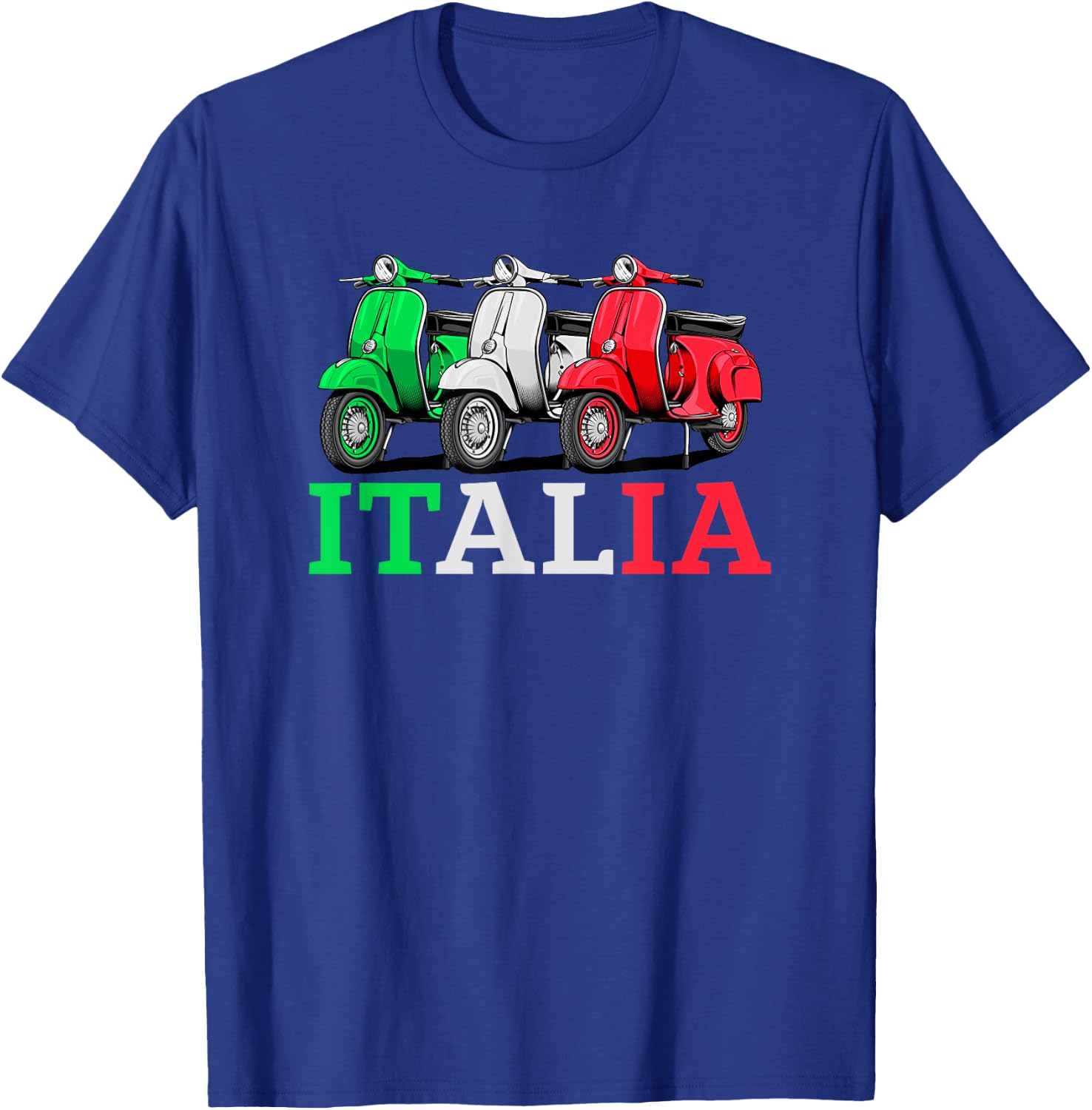 Italia Vintage Scooter Moped motorcycle biker gift T-Shirt - T-Shirt | Royal