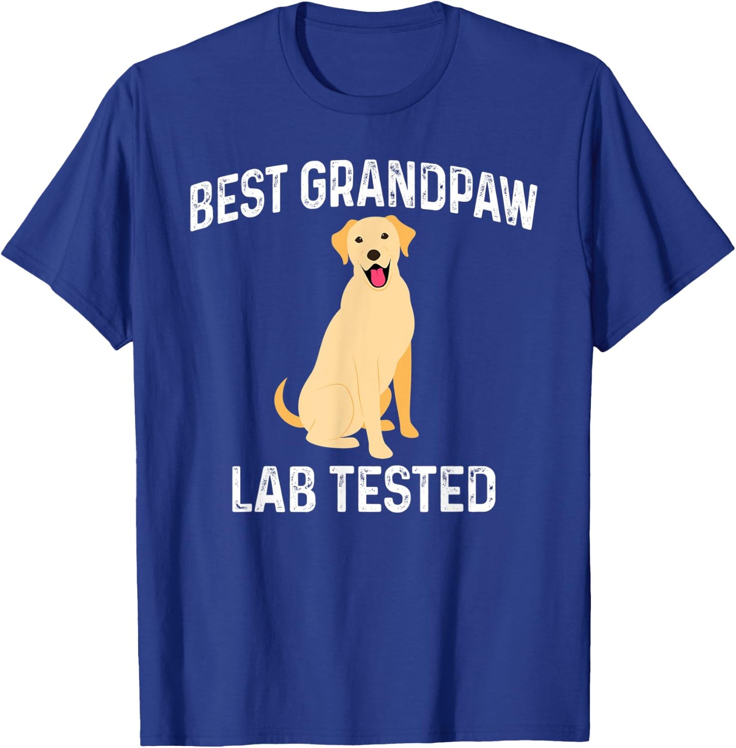 Funny Best Grandpaw Lab Tested Labrador Retriever Joke Dog Men T-Shirt - T-Shirt | Royal