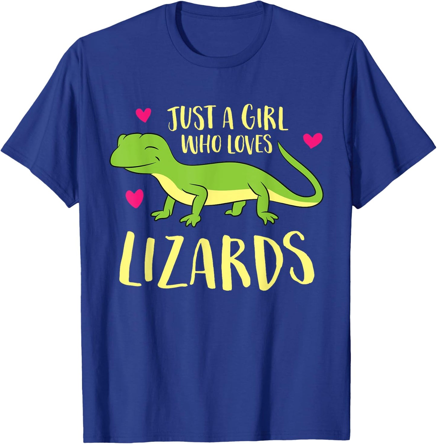 Just A Girl That Loves Lizards Cute Lizard Girl T-Shirt - T-Shirt | Royal