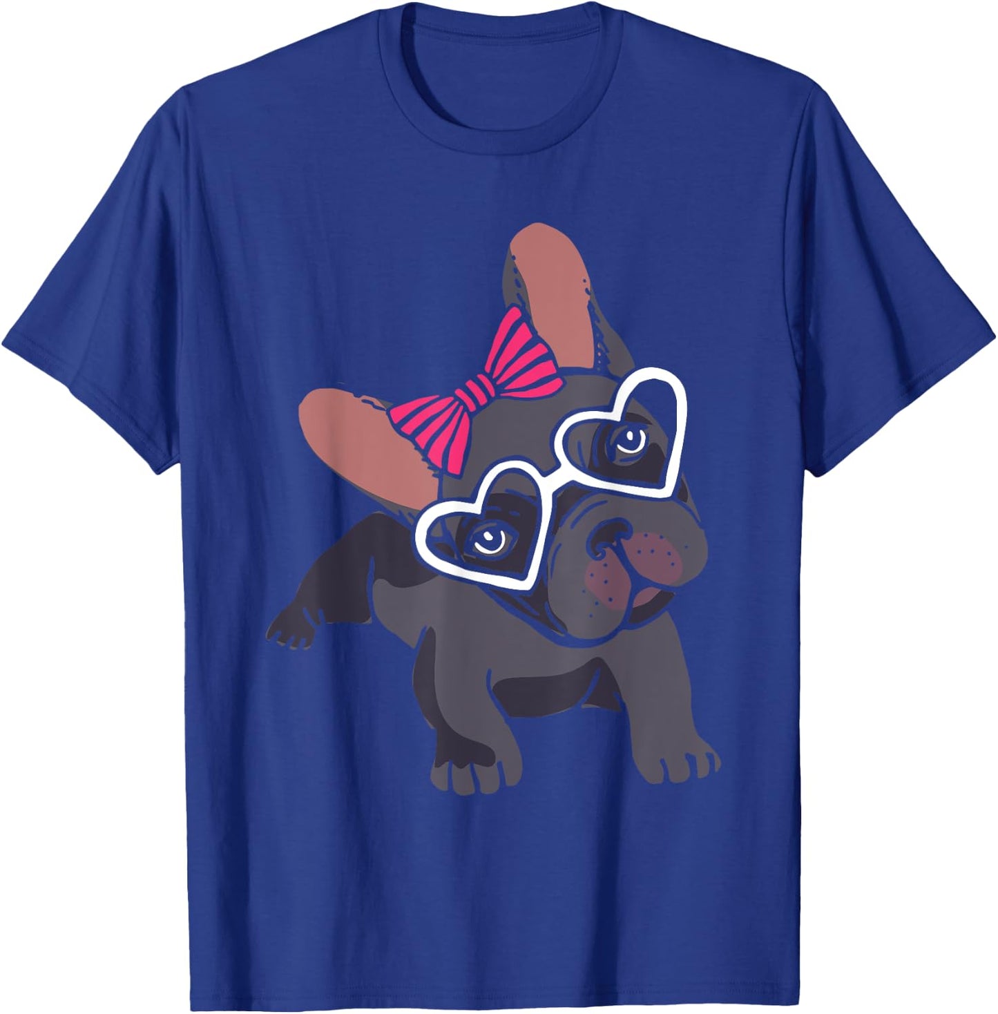 Cute Frenchie Girls Women Gift Pet Animal French Bulldog T-Shirt - T-Shirt | Royal