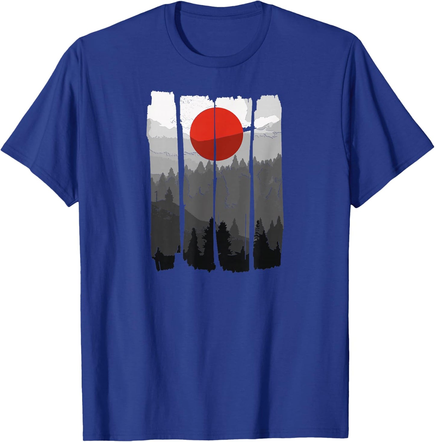 Japanese Sunrise Art Nature Japan Holiday T-Shirt - T-Shirt | Royal
