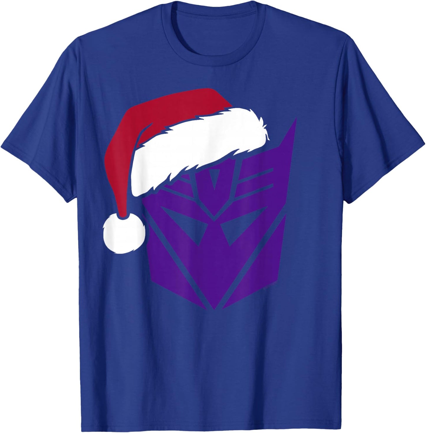 Transformers Christmas Decepticons Santa Hat Logo T-Shirt - T-Shirt | Royal