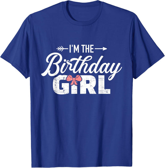 I'm the birthday daughter girl matching family T-Shirt - T-Shirt | Royal