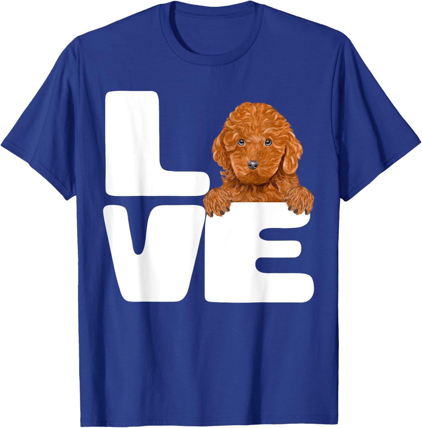 I Love My Brown Poodle Dog Lover Women Girls Kids T-Shirt - T-Shirt | Royal