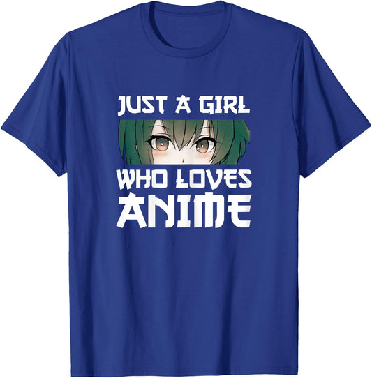 Just a Girl Who Loves Anime Gift T-Shirt - T-Shirt | Royal