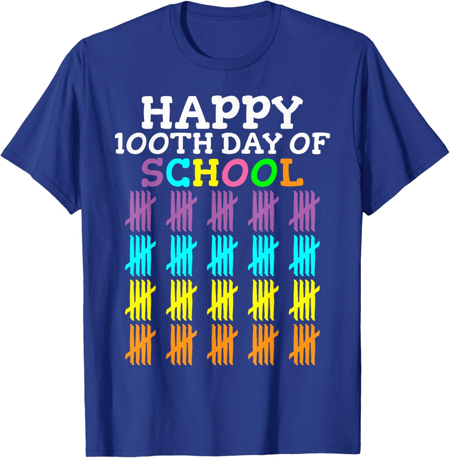 100 Days Of School Student Teacher T-Shirt - T-Shirt | Royal