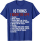10 Things I Want In Life Trucks Funny Trucker Truck Driver T-Shirt - T-Shirt | Royal