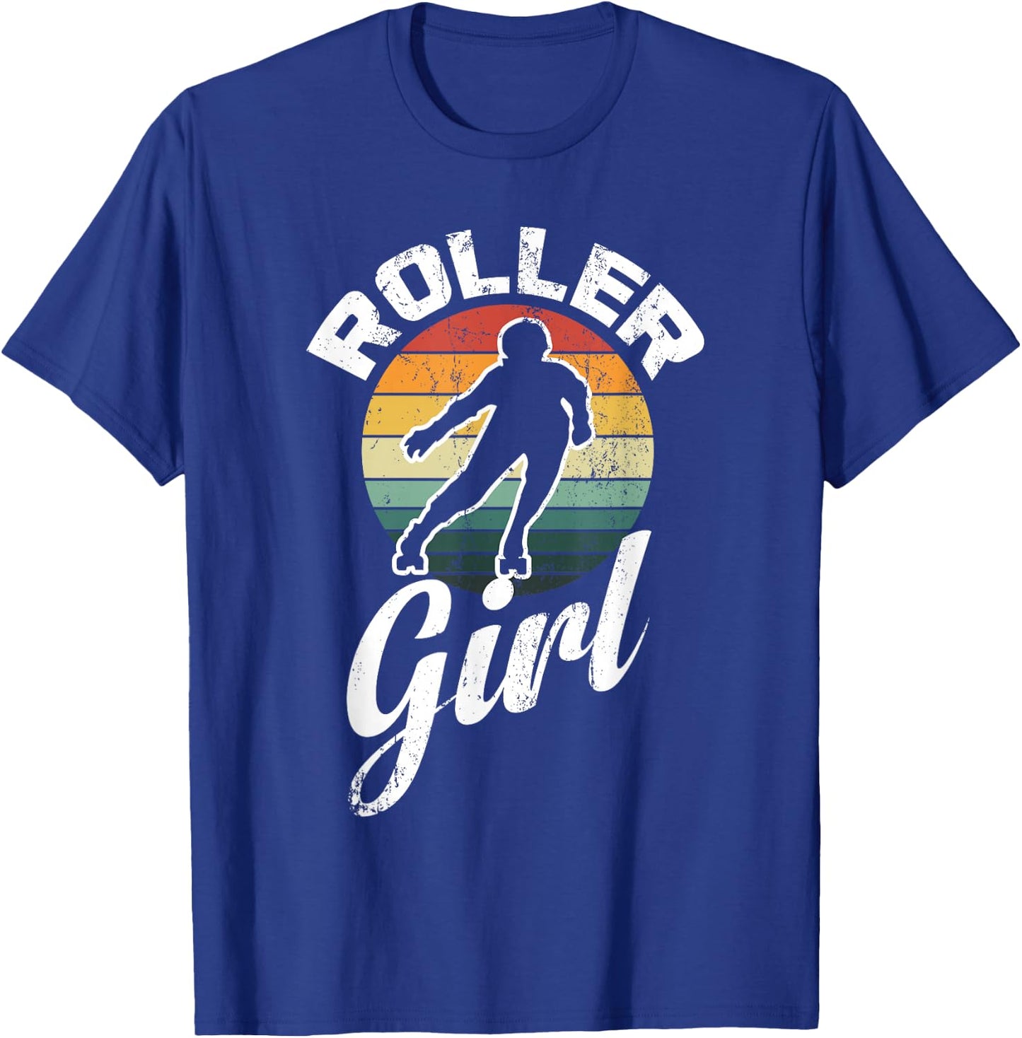 Funny Roller Girl Skating Derby 70's 80's Retro Skater Gifts T-Shirt - T-Shirt | Royal