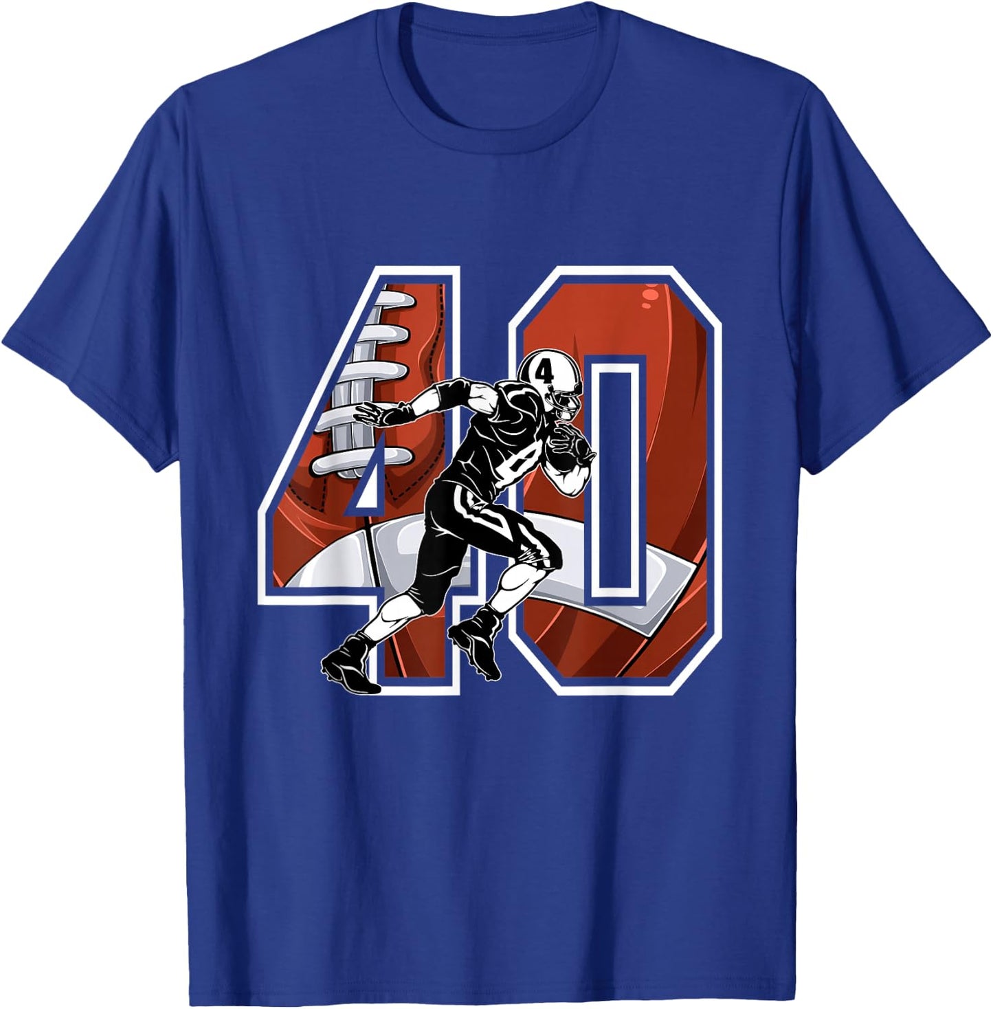 I'm 40 Years Old Football Player 40th Birthday Party Boys T-Shirt - T-Shirt | Royal