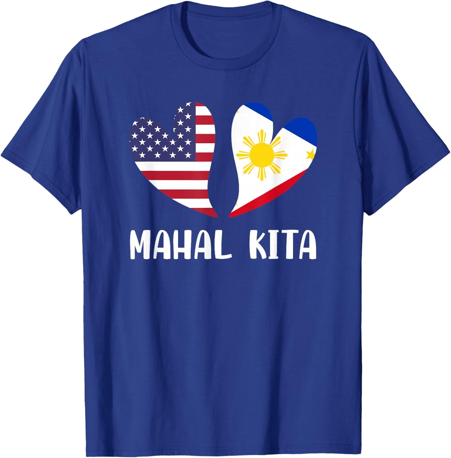 Mahal Kita Filipino American Lovers Pilipinas USA Small T-Shirt - T-Shirt | Royal