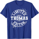 THOMAS Funny Surname Family Tree Birthday Reunion Gift T-Shirt - T-Shirt | Royal