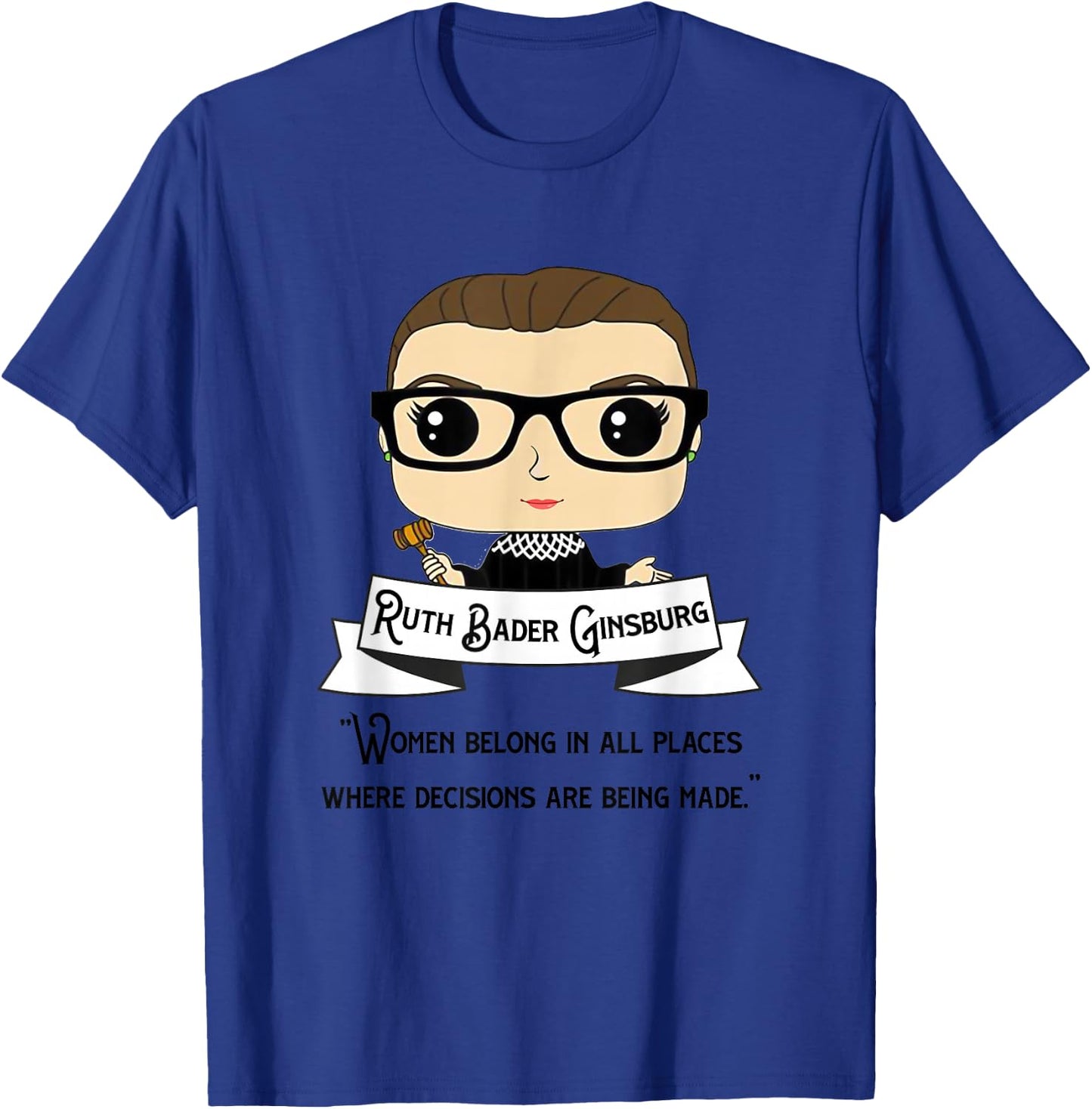 Cute RBG Ruth Bader Ginsburg - Be Independent T-Shirt - T-Shirt | Royal
