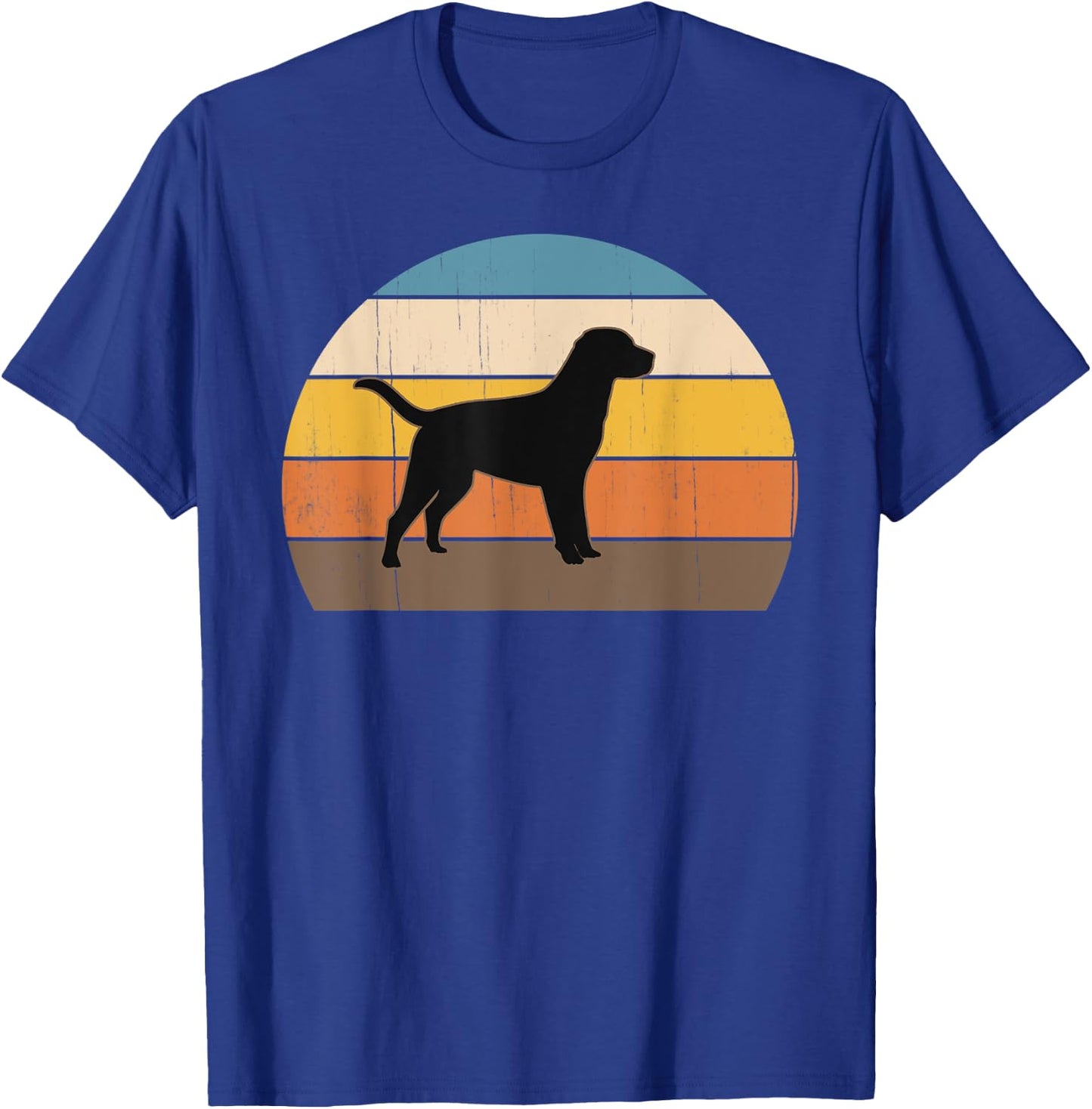 Cool Retro Sunset Labradors Great Labrador Owner / Lover T-Shirt - T-Shirt | Royal